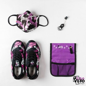 Pack Masque/Pochette Violette/USB Noire/Baskets...