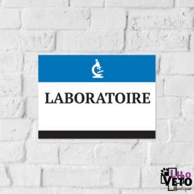 PANNEAU LABORATOIRE SERIF BLEU