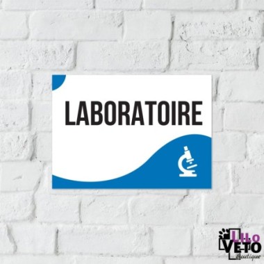 PANNEAU LABORATOIRE VAGUE BLEU