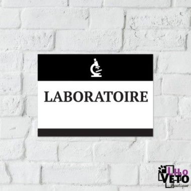 PANNEAU LABORATOIRE SERIF NOIR