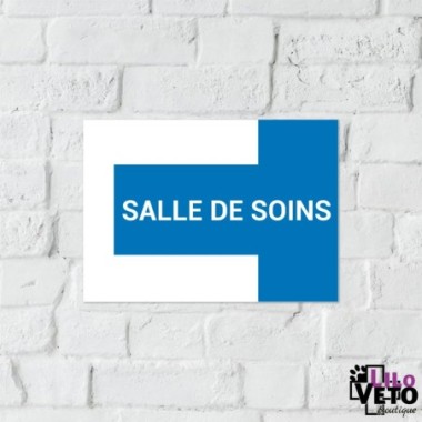 PANNEAU SALLE DE SOINS SERIF BLEU