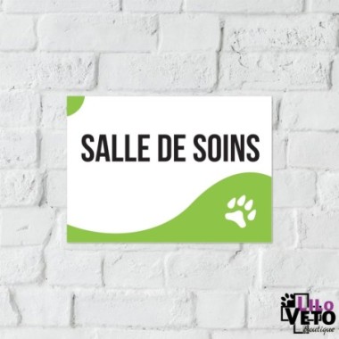 PANNEAU SALLE DE SOINS VAGUE VERT