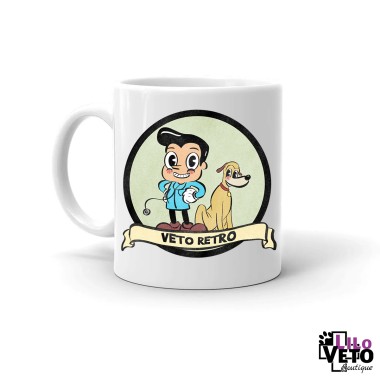 MUG BLANC VETO RETRO